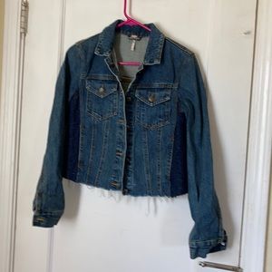 Free People Raw Hem Denim Jacket